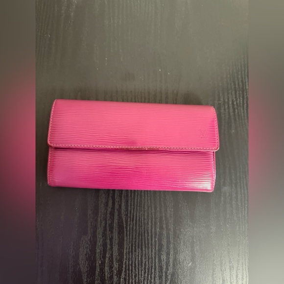 LOUIS VUITTON Portefeuille Sarah Long Wallet M60317 Epi Fuchsia Pink LV - Picture 2 of 13